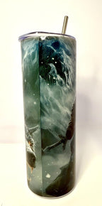 20 oz Viking Wolf Stainless Steel Tumbler with Lid, Straw