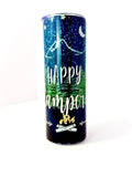 20 oz Happy Camper Stainless Steel Tumbler with Lid, Straw