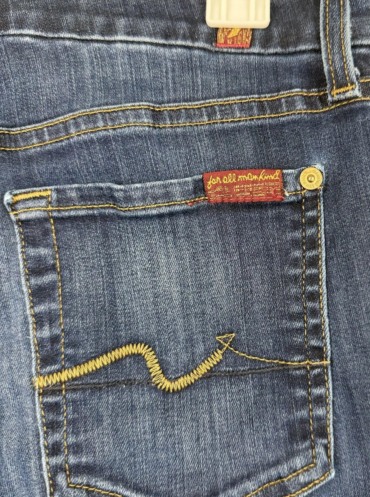 7 For All Mankind Womens 29 The Mid Rise Ankle Skinny Dark Blue Denim Jeans