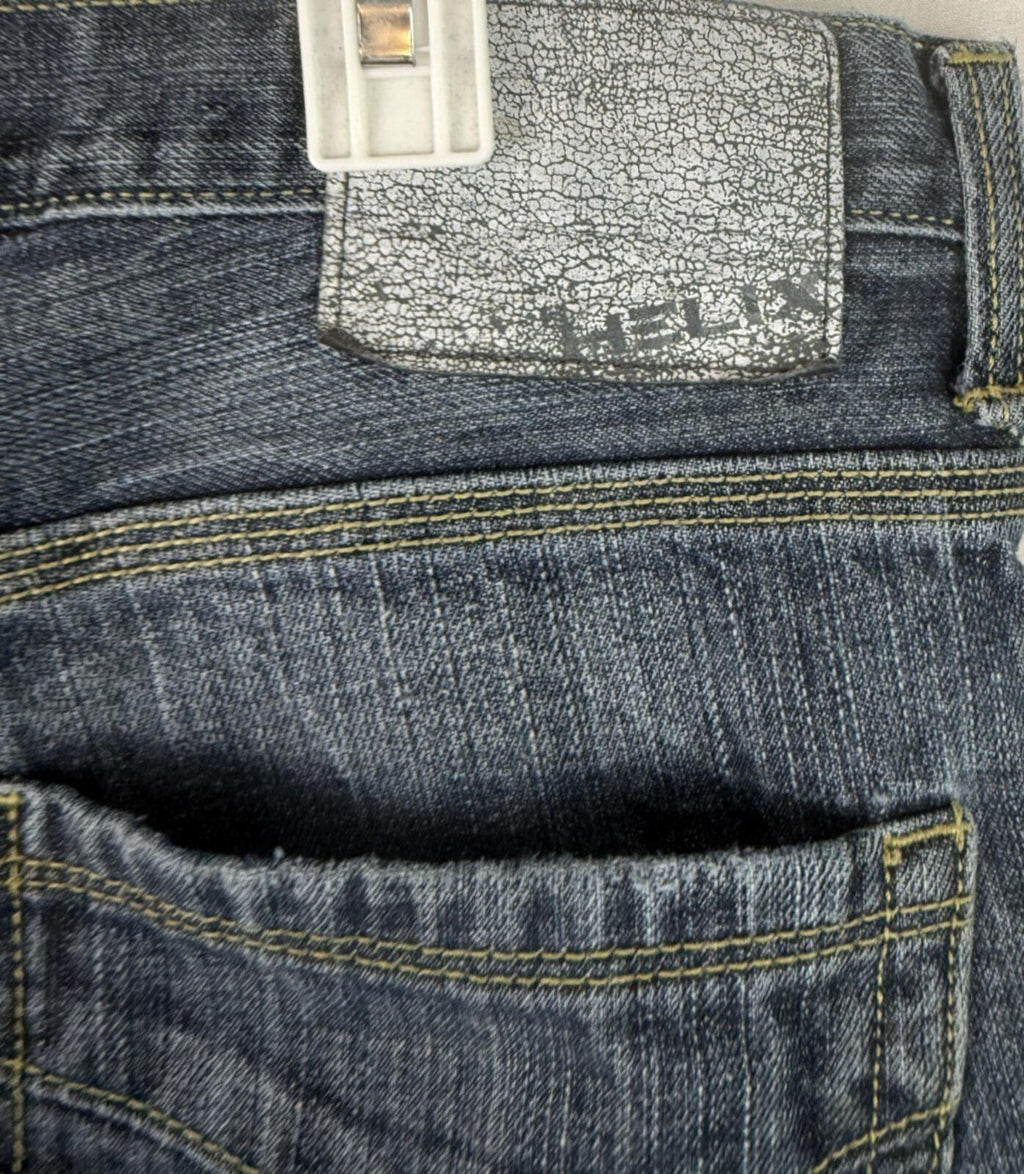 Helix Slim Boot Cut Jeans Mens 32 x 30 Distressed Y2k