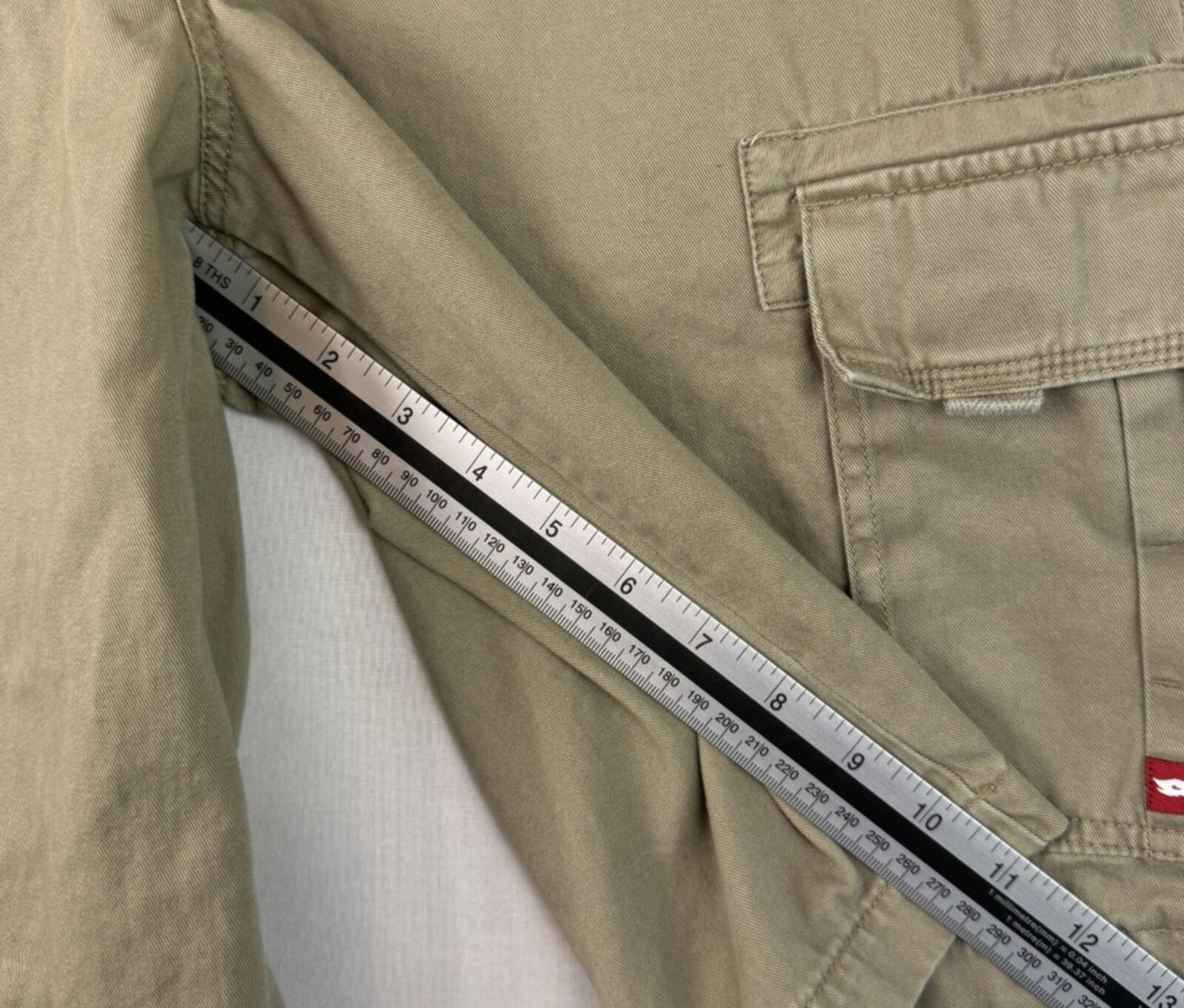 Tony Hawk Mens Size 34 Cargo Shorts Khaki Tan Cotton Skateboarding Utility