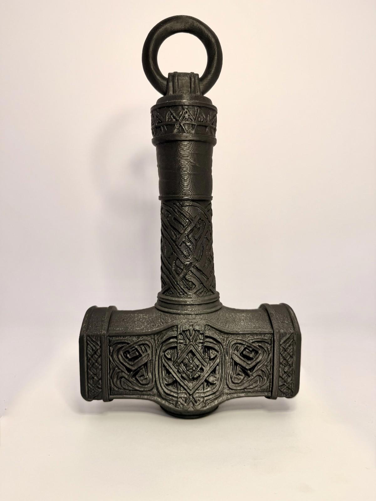 3D Printed Mjolnir- Black - PLA