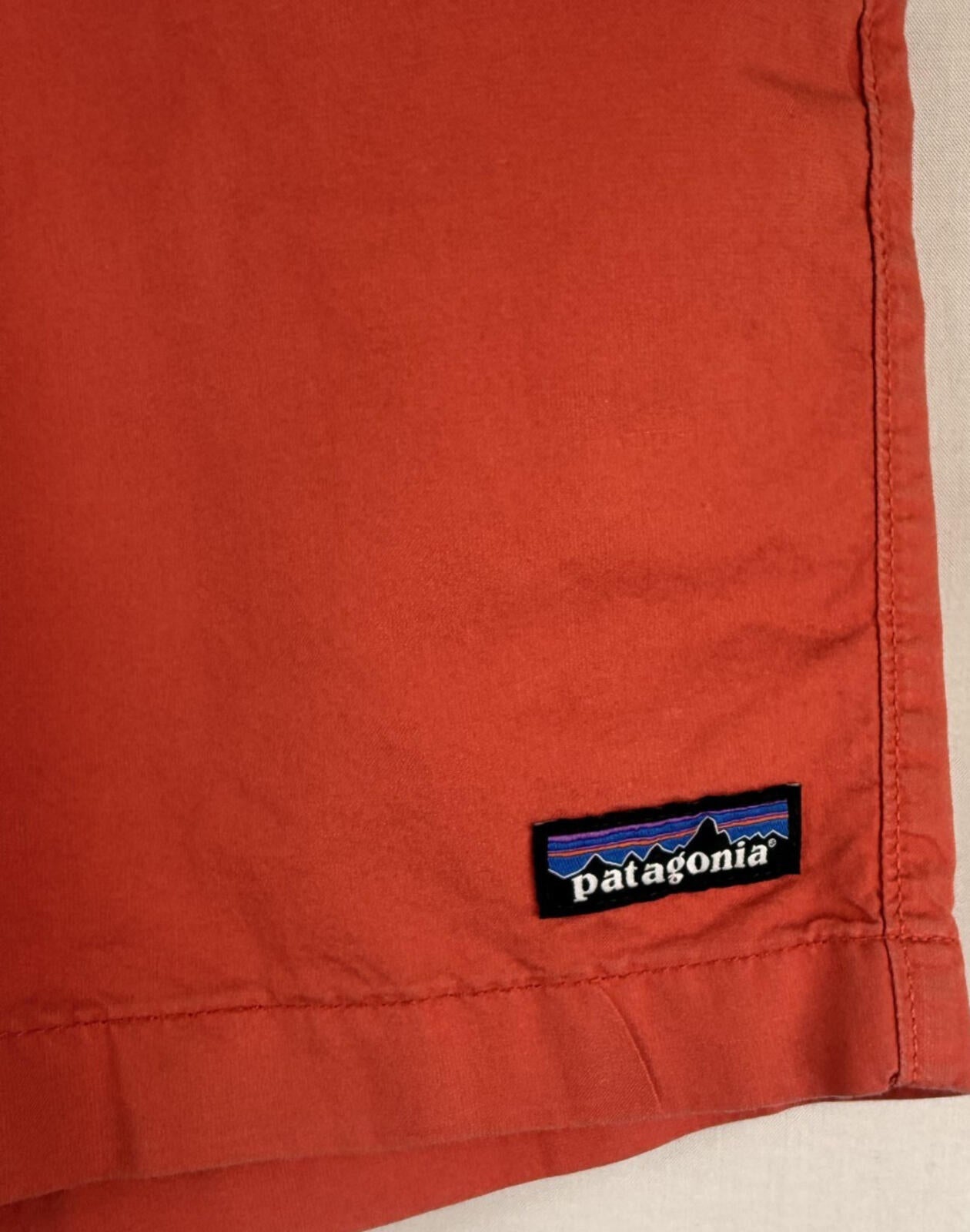 Patagonia Men's Organic Cotton Orange Shorts Size 30 Outdoors Camping