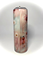 20 oz Flowers and LadyBugs Stainless Steel Tumbler with Lid, Straw