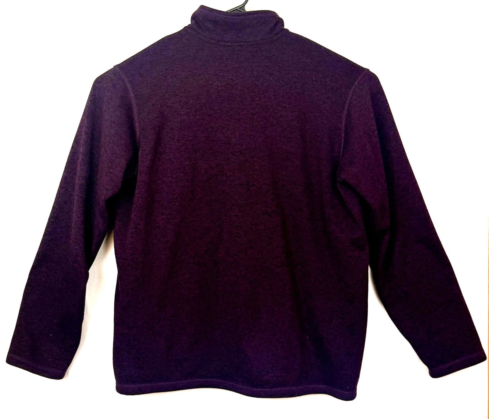 Eddie Bauer Sweater Men TXL Burgundy 1/4 Zip Hiking Fleece Outdoors Pullover