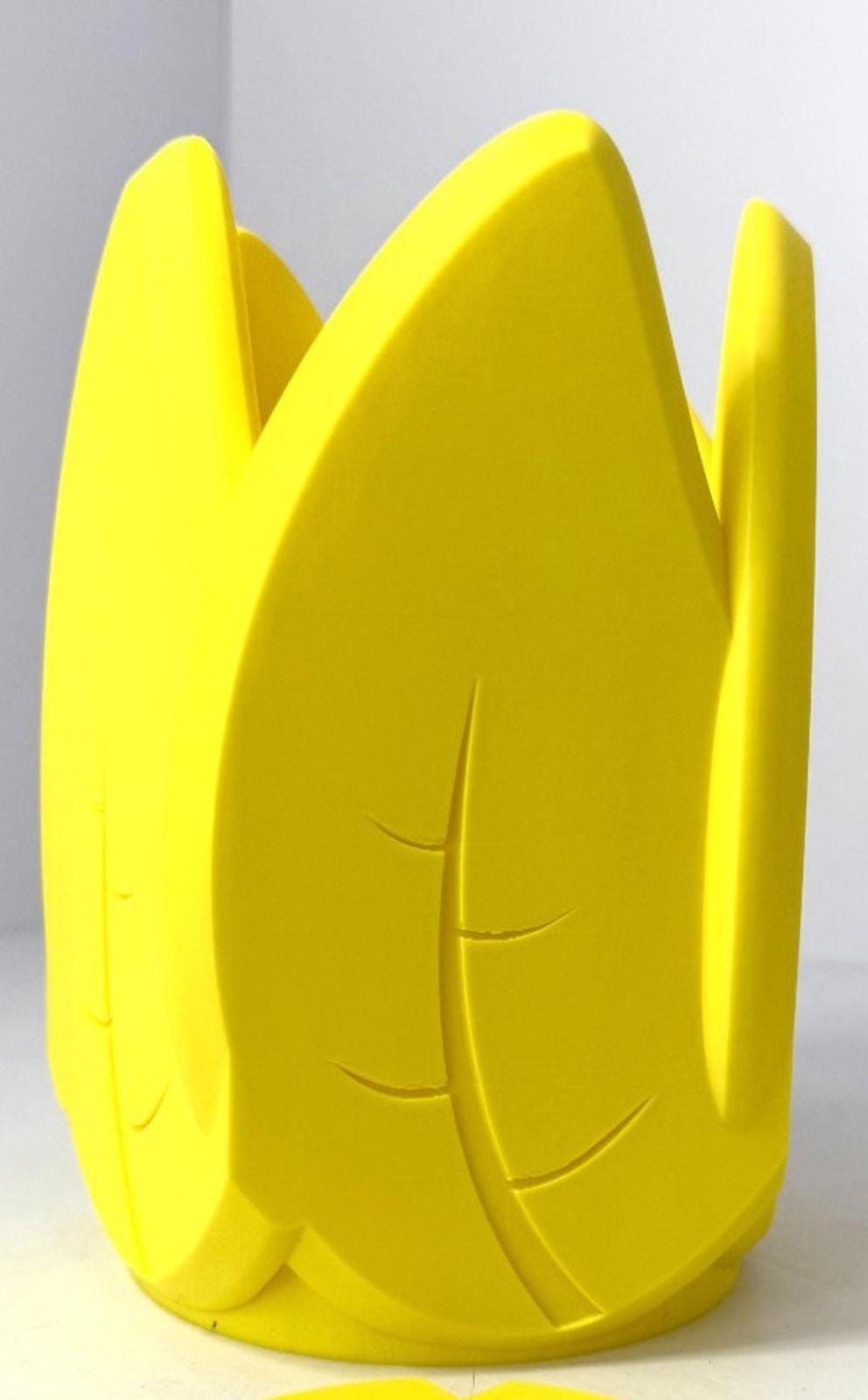 Leaf Flower Pot 3D Printed PLA Gardening House Plant Yellow