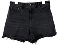 American Eagle Womens Size 12 Highest Rise 90's Boyfriend Shorts Stretch Black
