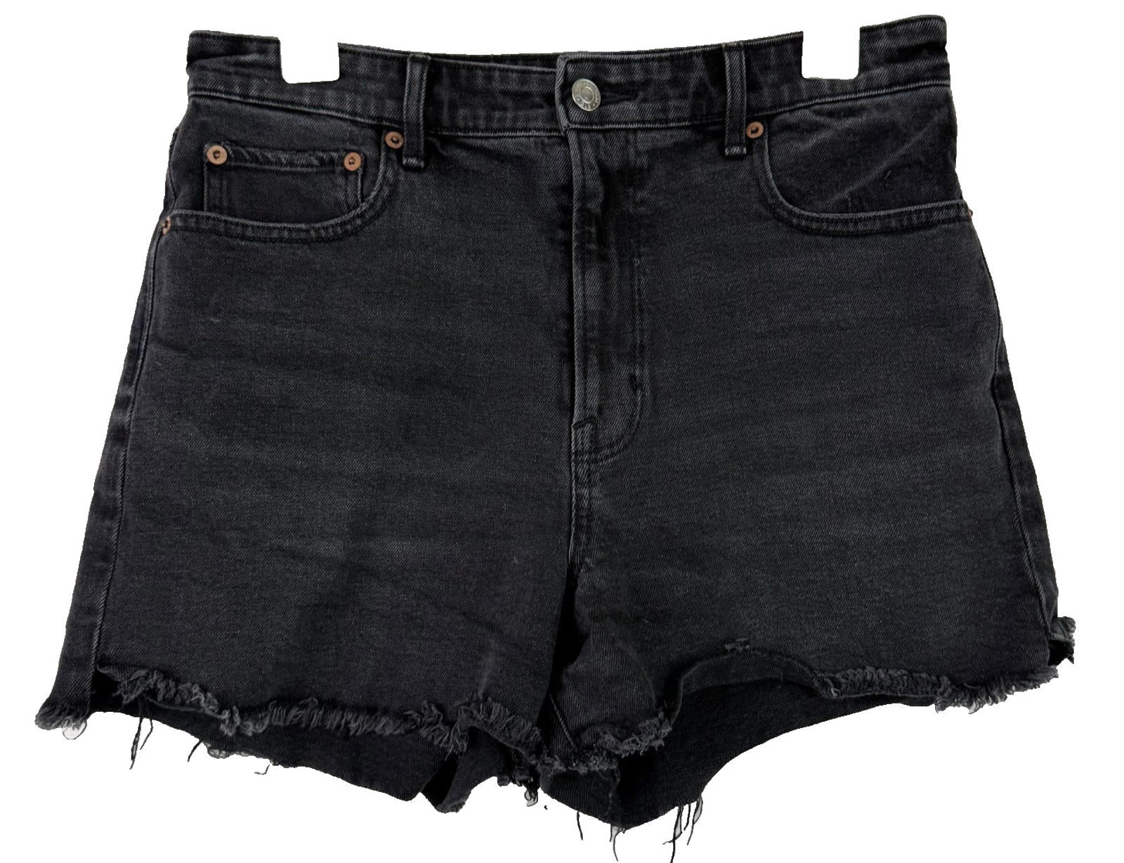 American Eagle Womens Size 12 Highest Rise 90's Boyfriend Shorts Stretch Black