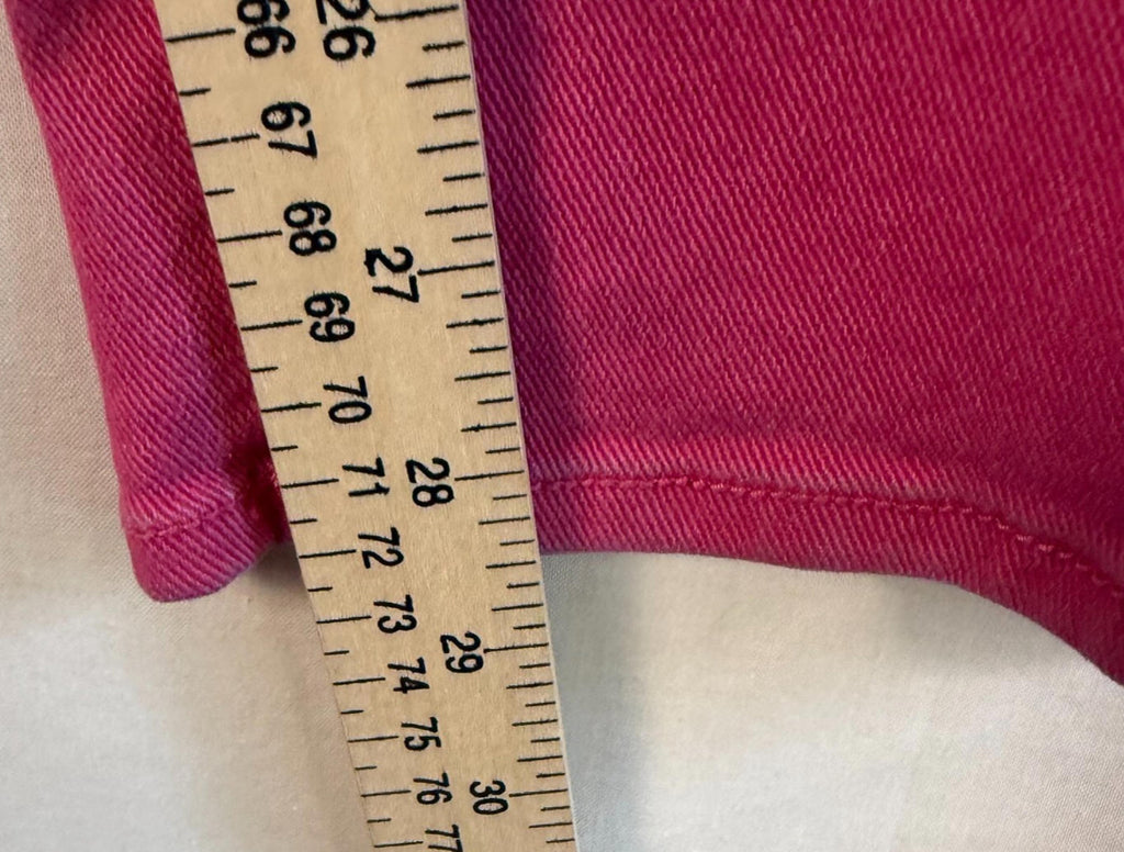 Seven7 Jeans Womens 6 Pink Denim Slim Straight Mid Rise Colorful Retro 30x28