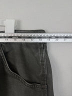 Wrangler Pants Mens 38x30 Grey Carpenter Canvas Utility Workwear Cotton Casual