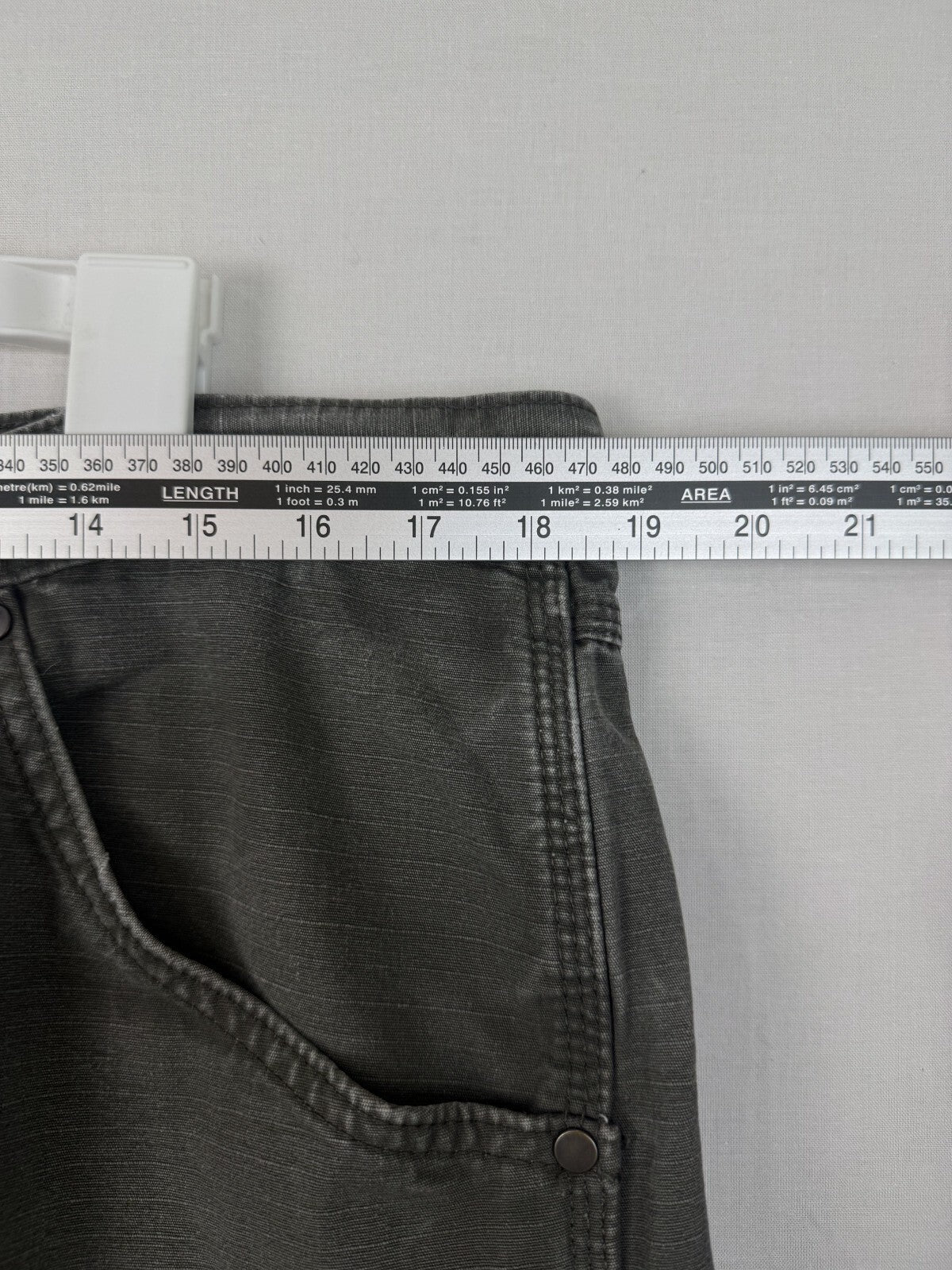 Wrangler Pants Mens 38x30 Grey Carpenter Canvas Utility Workwear Cotton Casual
