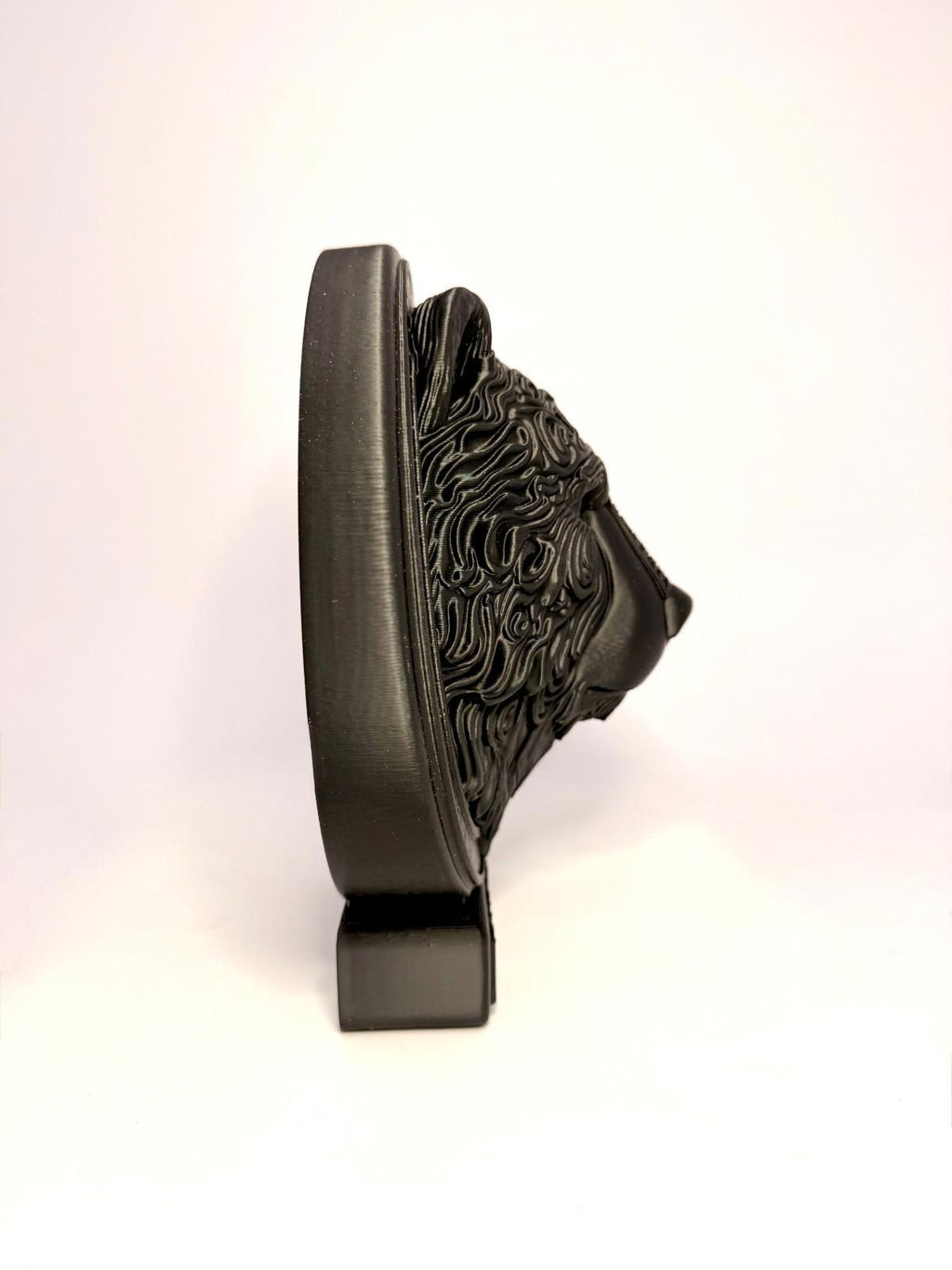 3D Printed Bear Runes Large Plaque - Black