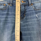 J. Crew Womens Size 26 Skinny Blue Jeans Cotton Blend Stretch Distressed