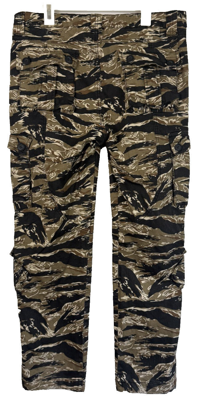 Matchstick Pants Mens 36x32 XXL Camo Cargo Cotton Utility Multi Pocket Military