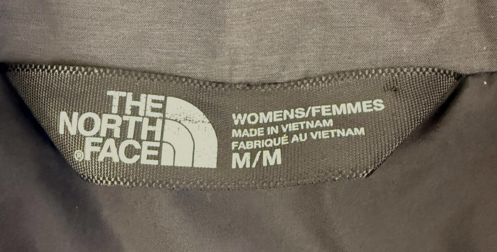 The North Face Women's Gray Quilted Full Zip Jacket M/M Teal Accents