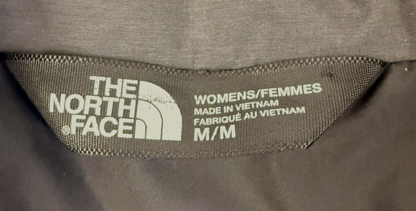 The North Face Women's Gray Quilted Full Zip Jacket M/M Teal Accents