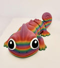 Large 3D Printed Articulated Chameleon – Colorful Flexible Lizard Toy Figurine