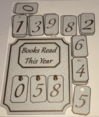Books Read Counter - 3D Printed PLA - Marble and Bronze - Includes All Numbers