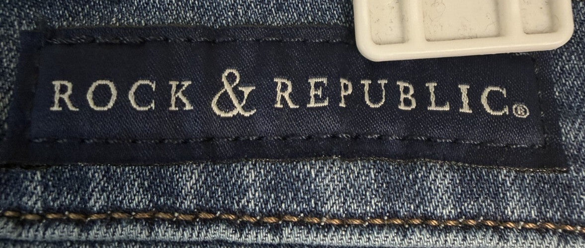 Rock And Republic Jeans Womens Size 10 With Cuffed Zipper Ankle