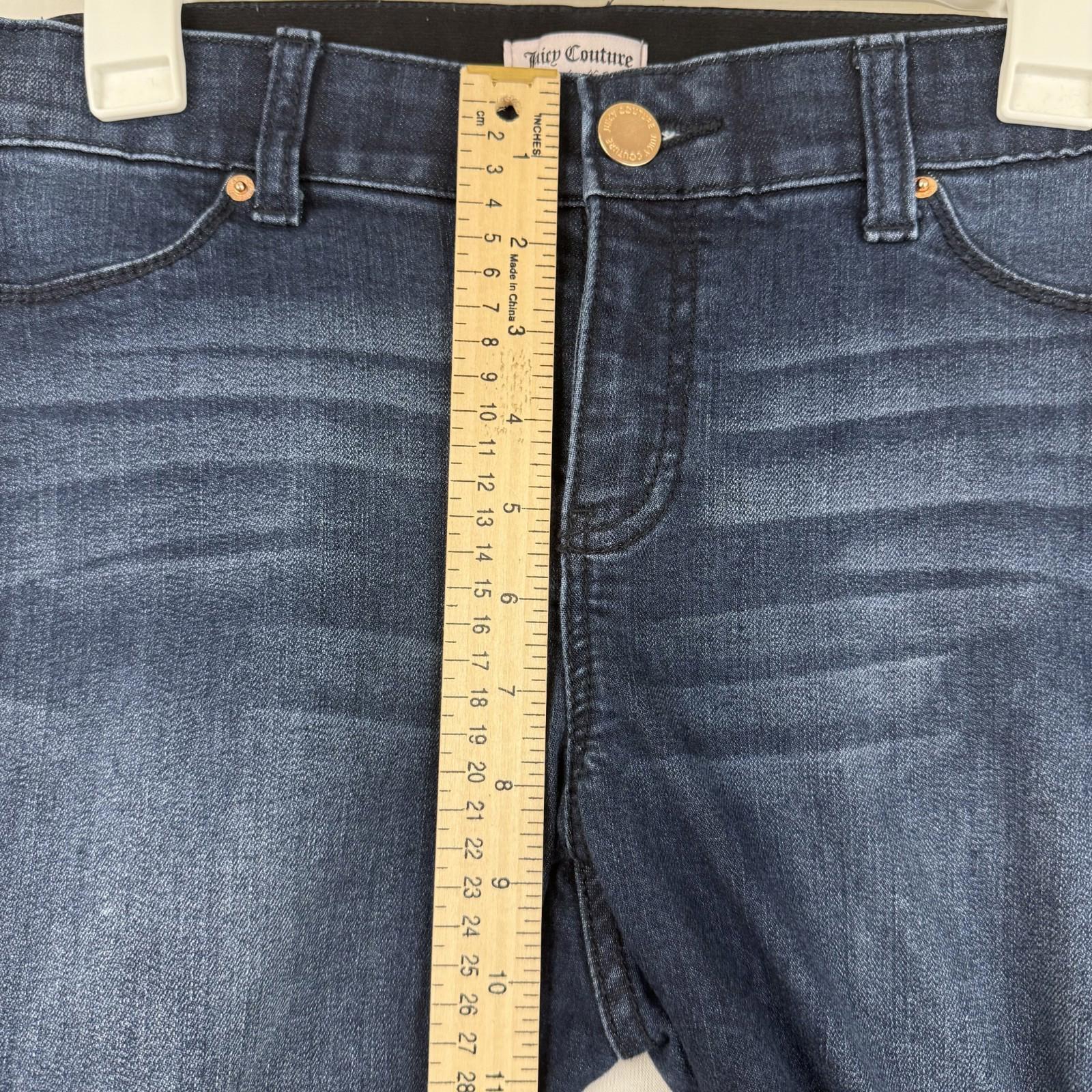 Juicy Couture Crop Capri Womens Jeans Size 6 Skinny Medium Blue Elastic Waist