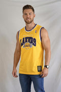 Los Angeles Lakers Mens Jersey Sz M NBA Yellow Ultra Game