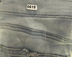 American Eagle Womens Shorts Sz 8 Blue Distressed Cuffed Mom Stretch 2 Tone