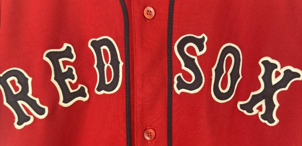 Vintage Majestic Boston Red Sox Jersey Red Made In USA MLB Fan 01 Mens M