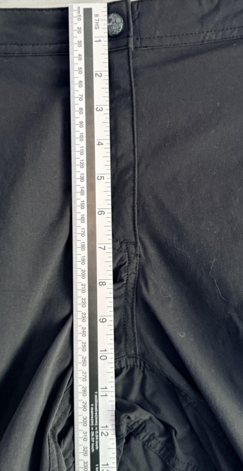 L L Bean Black Hiking Shorts Womens Size 16 Quick Dry Nylon Spandex Pockets