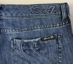 Seven7 Womens Jeans Size 14 Flare dark Stretch