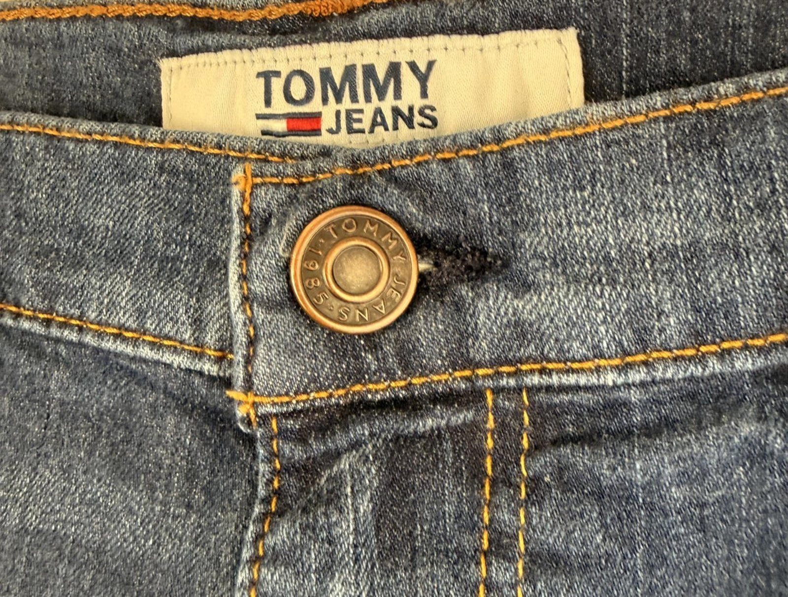 Tommy Hilfiger Jeans Mens 34x30 Blue Denim Classic Straight Fit