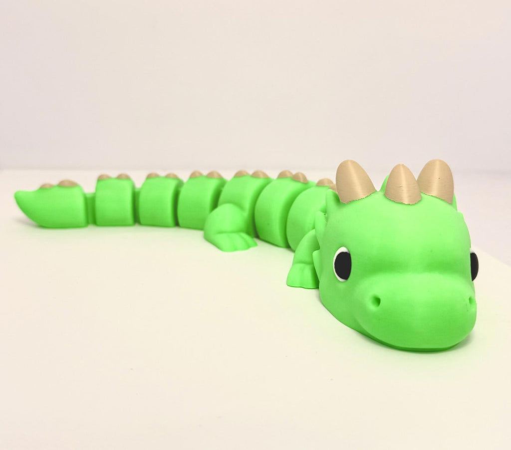 3D Printed Articulated Dino – Colorful Flexible Dinosaur Toy Figurine