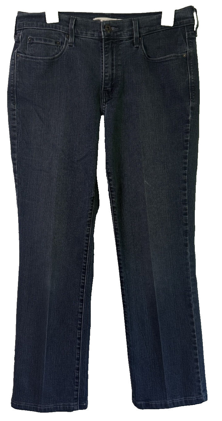 Levis Womens 505 Straight Leg Jeans Size 10 Blue Dark Wash Stretch Denim