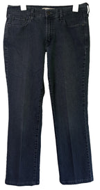 Levis Womens 505 Straight Leg Jeans Size 10 Blue Dark Wash Stretch Denim