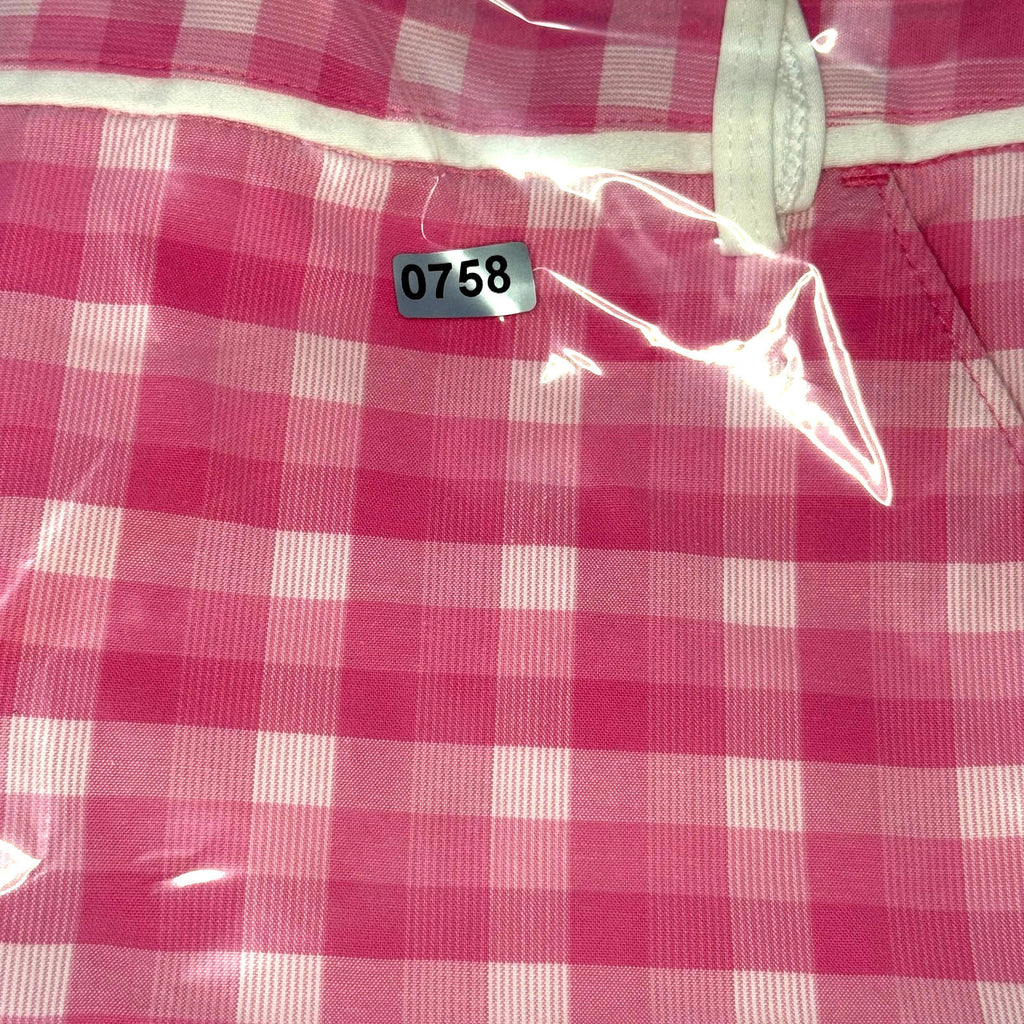 Puma Sport lifestyle Pink/white Plaid Womens Bremuda Shorts Size 8