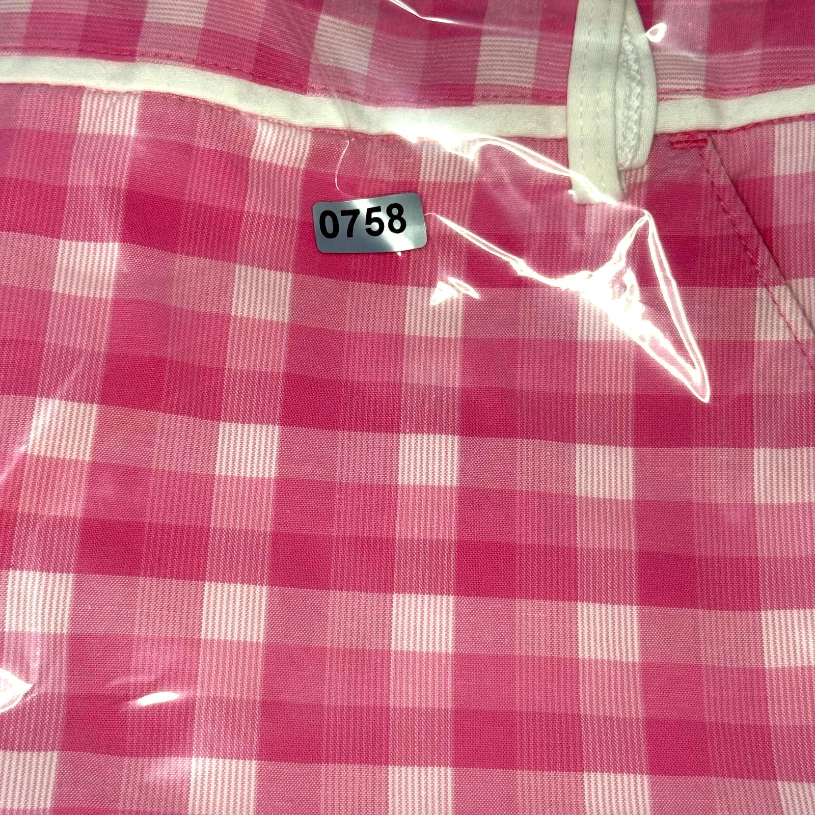 Puma Sport lifestyle Pink/white Plaid Womens Bremuda Shorts Size 8