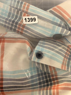 Columbia Button Down Shirt Mens Size XXL 2XL Short Sleeve Blue Plaid Casual