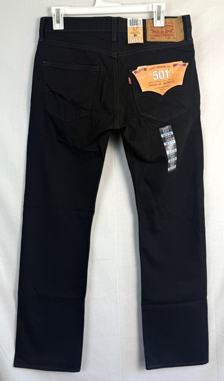 Levis Mens 501 Original Fit Jean 30x29 100% Cotton Button Fly - SameDay Shipping