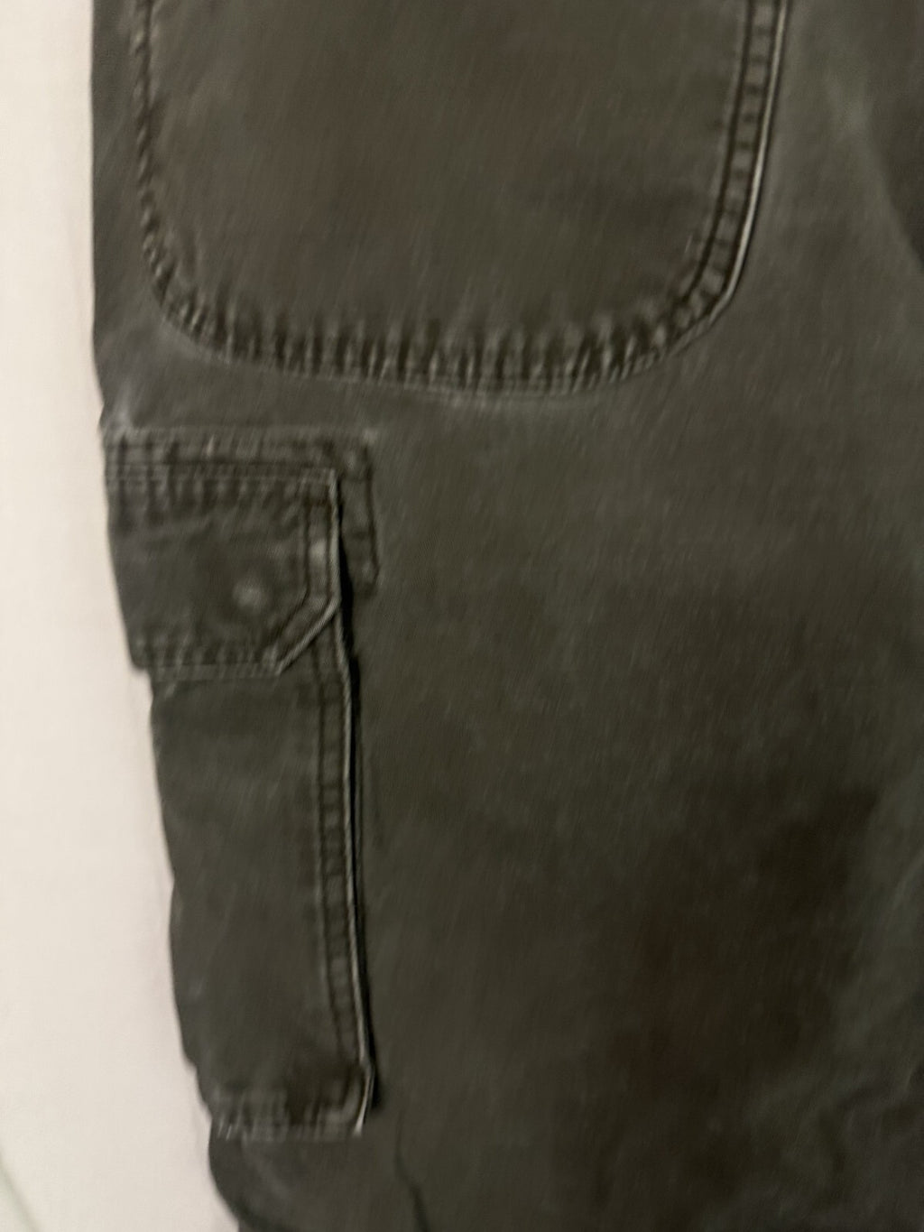 Wrangler Pants Mens 38x30 Grey Carpenter Canvas Utility Workwear Cotton Casual