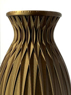 Copper Brown Metallic Vase - 3D Printed in PLA Plastic - 7 inches Tall