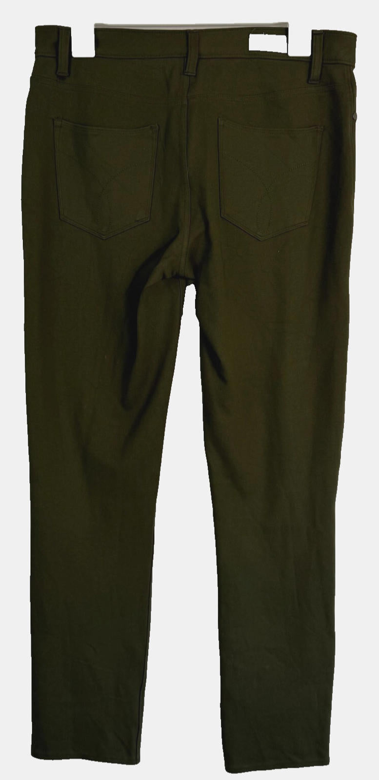 Calvin Klein Womens Pants 10 Green Straight Pant Leggings Zip Viscose