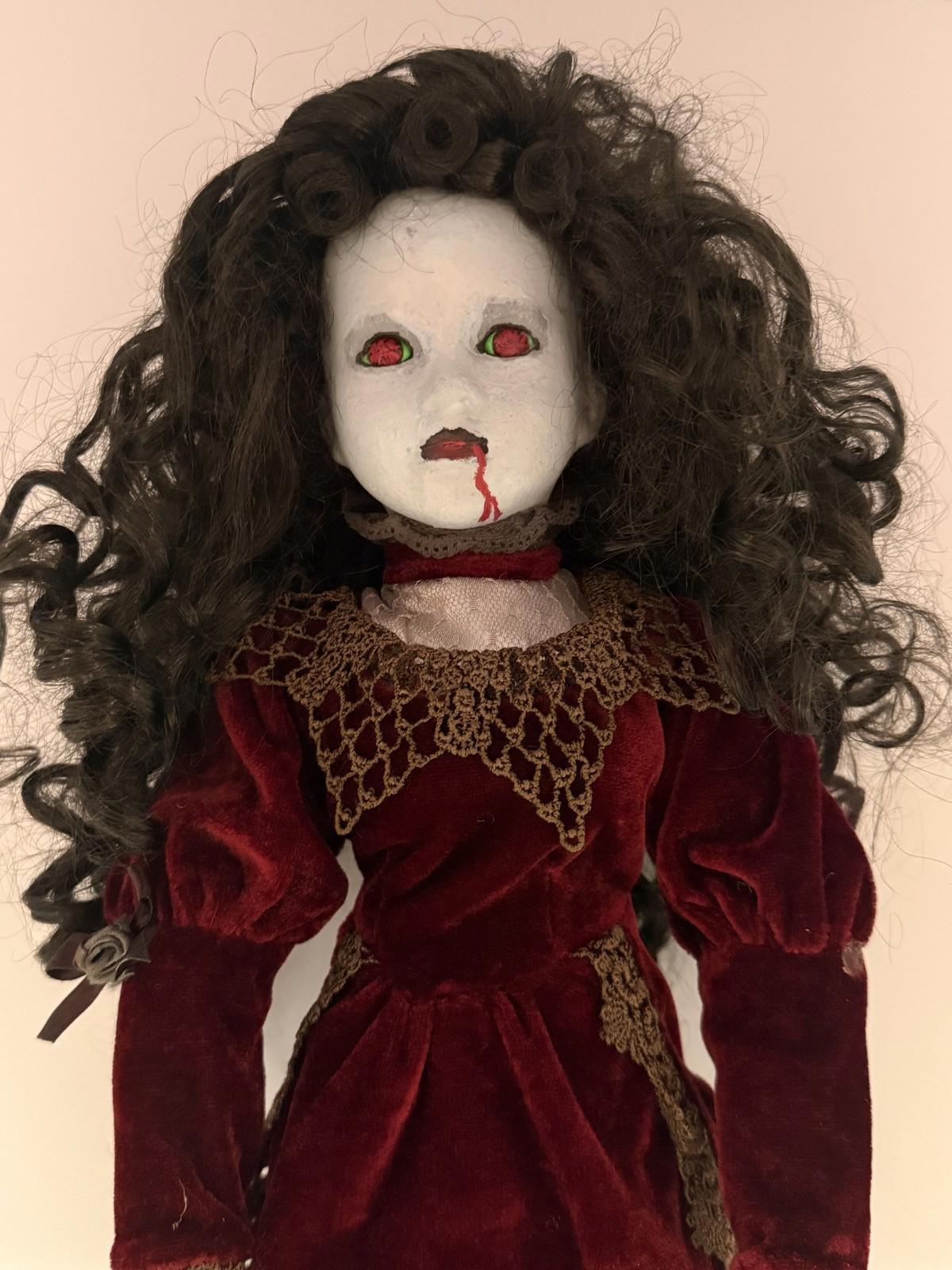 Countess Seraphina - OOAK Scary Creepy Doll 18" Hand Painted Horror Haunting Art