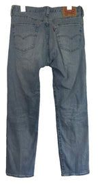 Levis 501 Jeans Mens 33x32 Blue Medium Wash Denim Straight Leg Button Fly