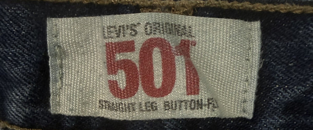 Vintage Levis 501 Jeans Mens 40x32 Blue Denim Button Fly Straight Leg