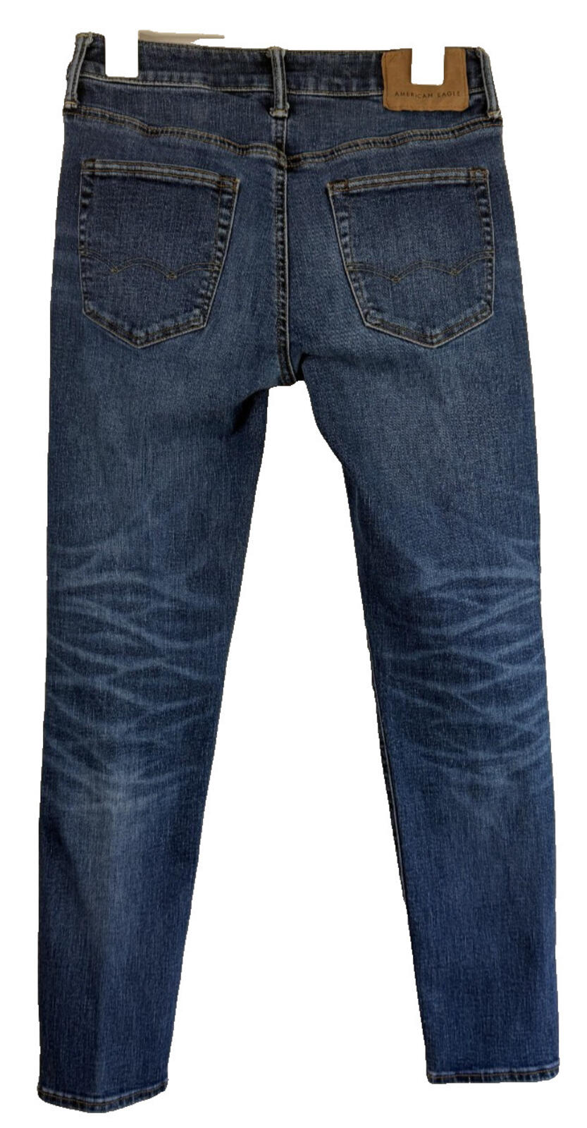 American Eagle Jeans Mens 29x30 Blue Athletic Straight Skinny Dark Airflex Plus