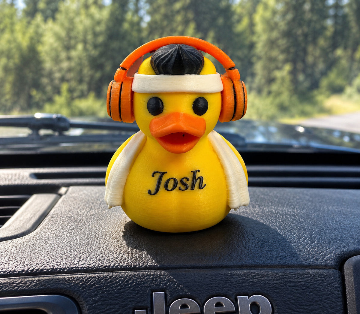 3d Printed Gym Bro Duck - Personalized - 2 1/5 Inch Tall
