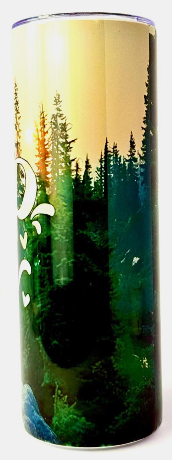 20 oz Camp Life Stainless Steel Tumbler with Lid, Straw