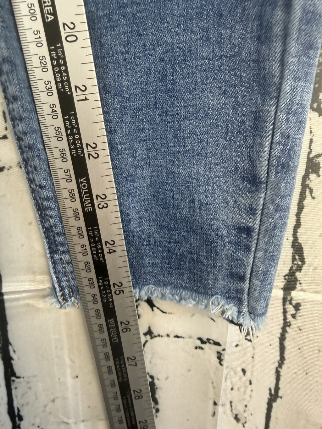 Lucky Brand Jeans Womens Sz 4 High Rise Skinny Bridgette Button Fly Raw Hem