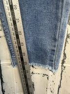 Lucky Brand Jeans Womens Sz 4 High Rise Skinny Bridgette Button Fly Raw Hem