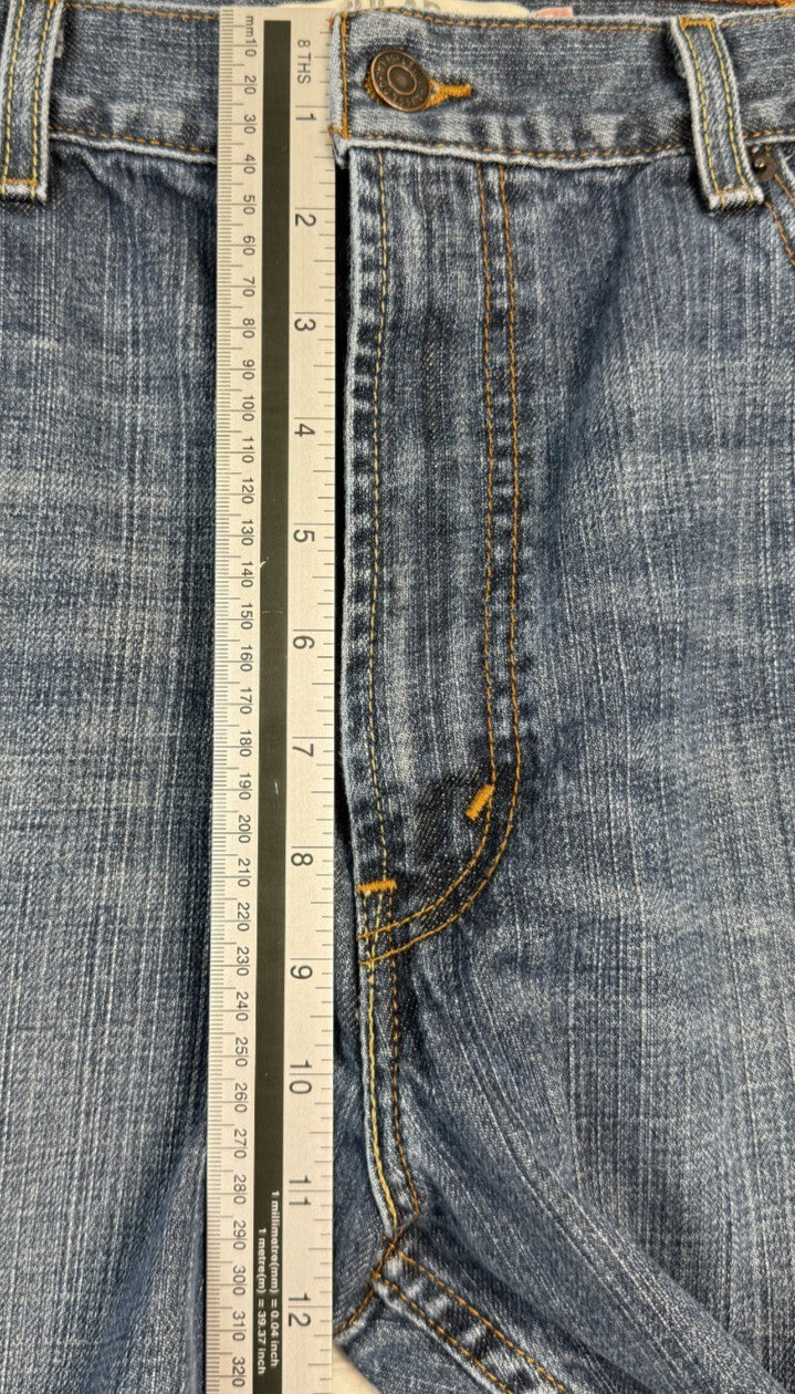 Levis 505 Regular Fit Straight Leg Blue Denim Jeans Mens 38x34 Medium Wash