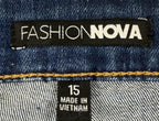 Fashion Nova Womens Jeans Sz 15 Here We Go Again Skinny Distressed Frayed Hem